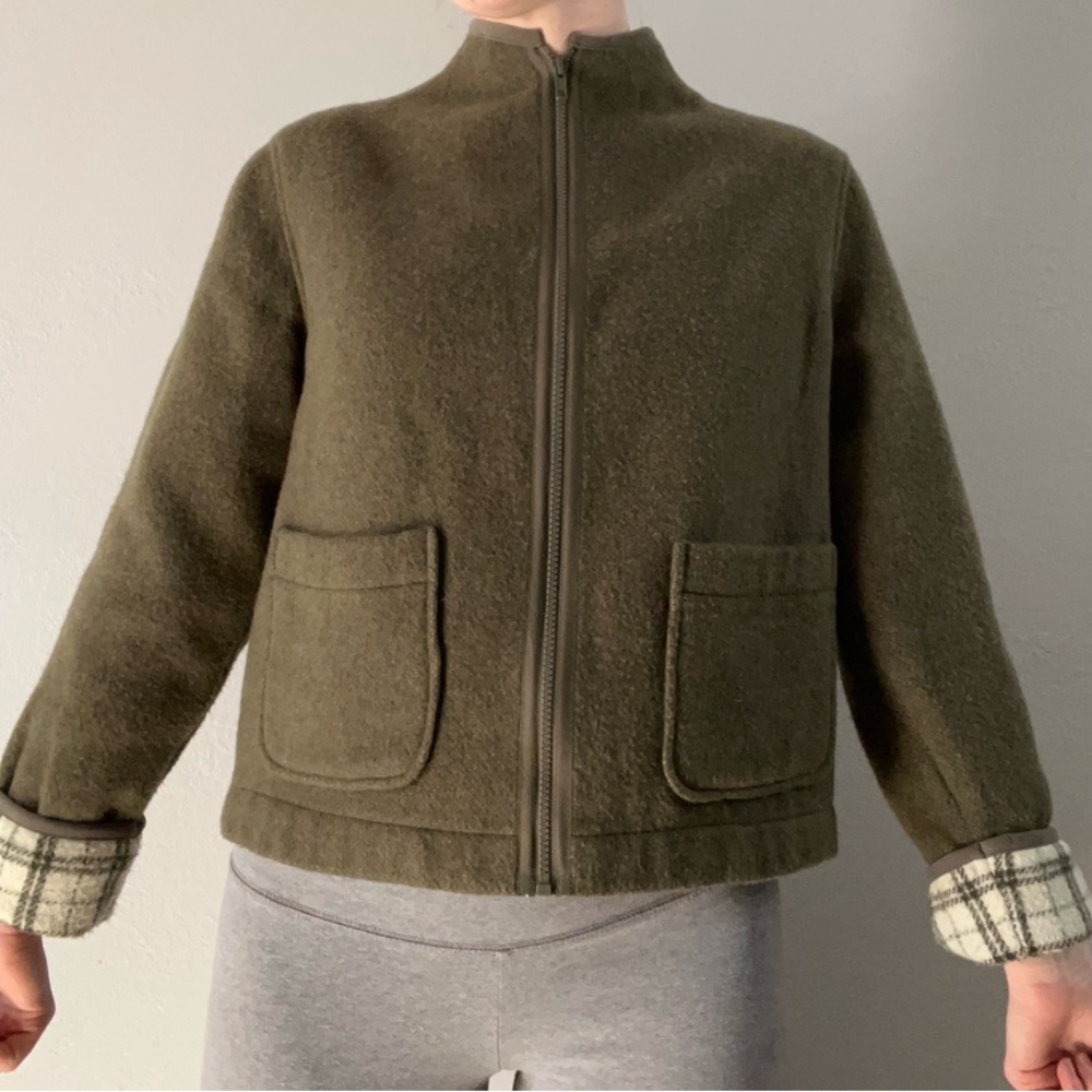Vintage Norton Studio Olive Green Wool Jacket